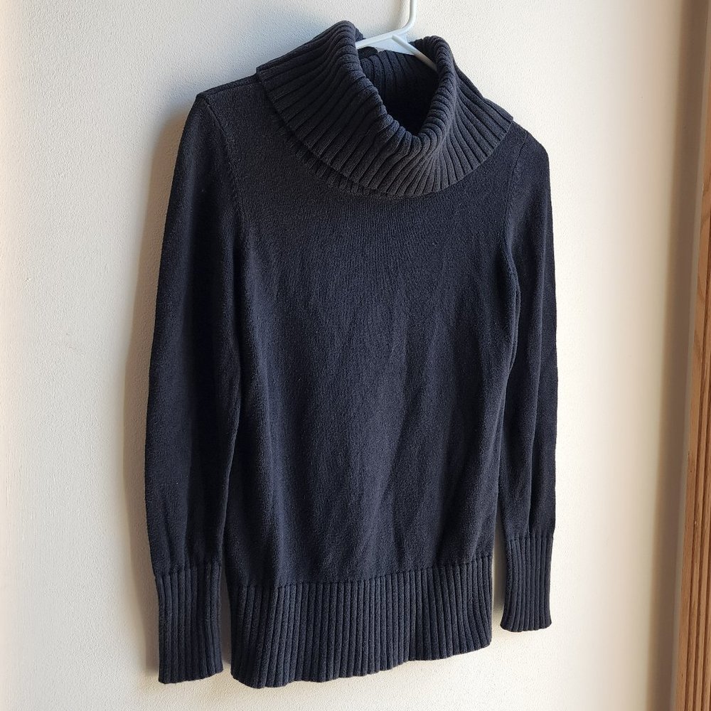 Ann Taylor Black Cowl Neck Sweater Size Small